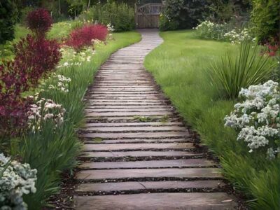 Steine Gartenweg aus Polen